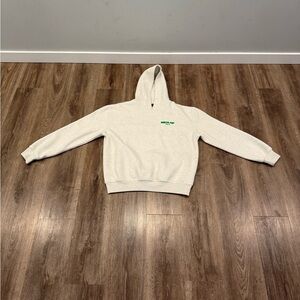 Gray Hoodie with Green Logo